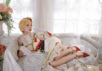 创意cosplay，水淼aqua黑色礼服惊艳全场