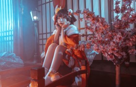 《阴阳师》神乐莺燕鸣樱皮肤cosplay图（CN：旺财大仙EX）