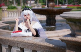 《少女前线》德皇Kar-98K婚纱COS图(CN：G44不会受伤)