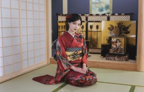 如月灰和服写真图欣赏