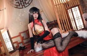 动漫博主@水淼aqua大凤婚纱COS图欣赏