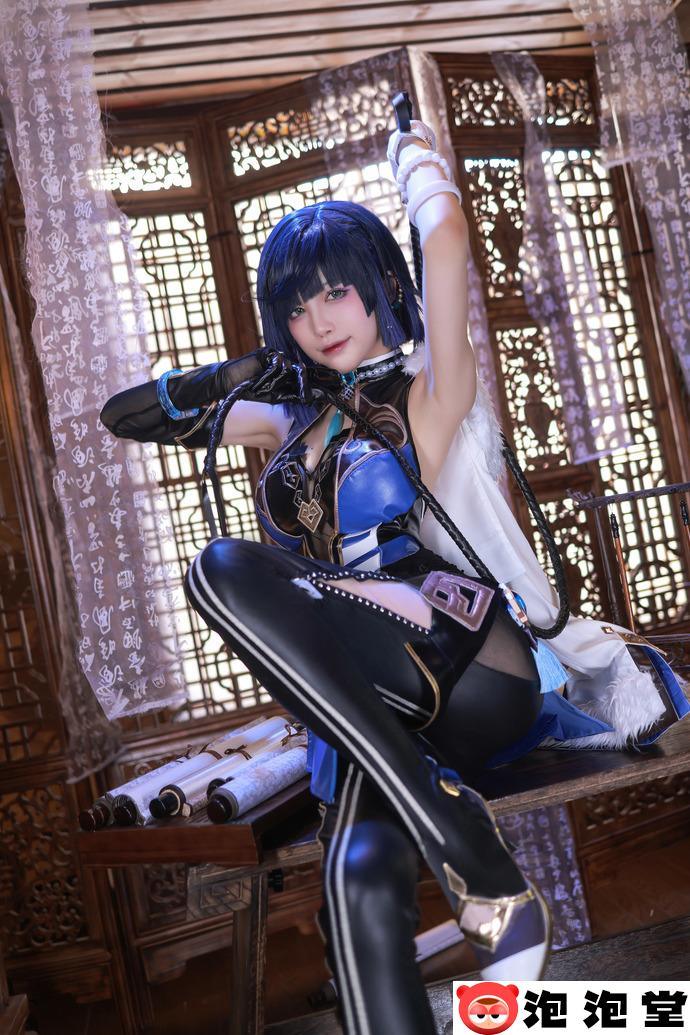 曼妙身姿水淼aqua夜兰礼服的原神cos作品免费哪里看-3