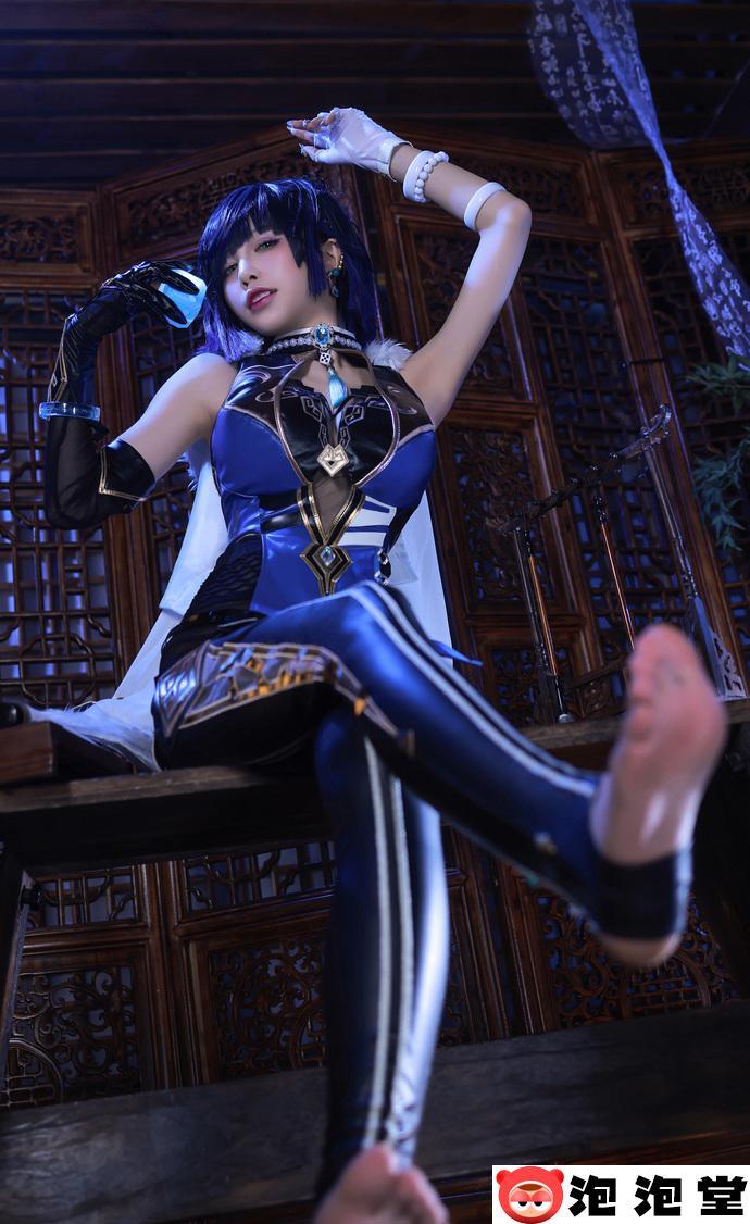 曼妙身姿水淼aqua夜兰礼服的原神cos作品免费哪里看-6