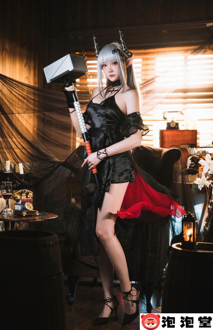 银发女神！瓜希酱泥岩音律联觉零号特工COS可爱的精灵耳朵独具匠心-5