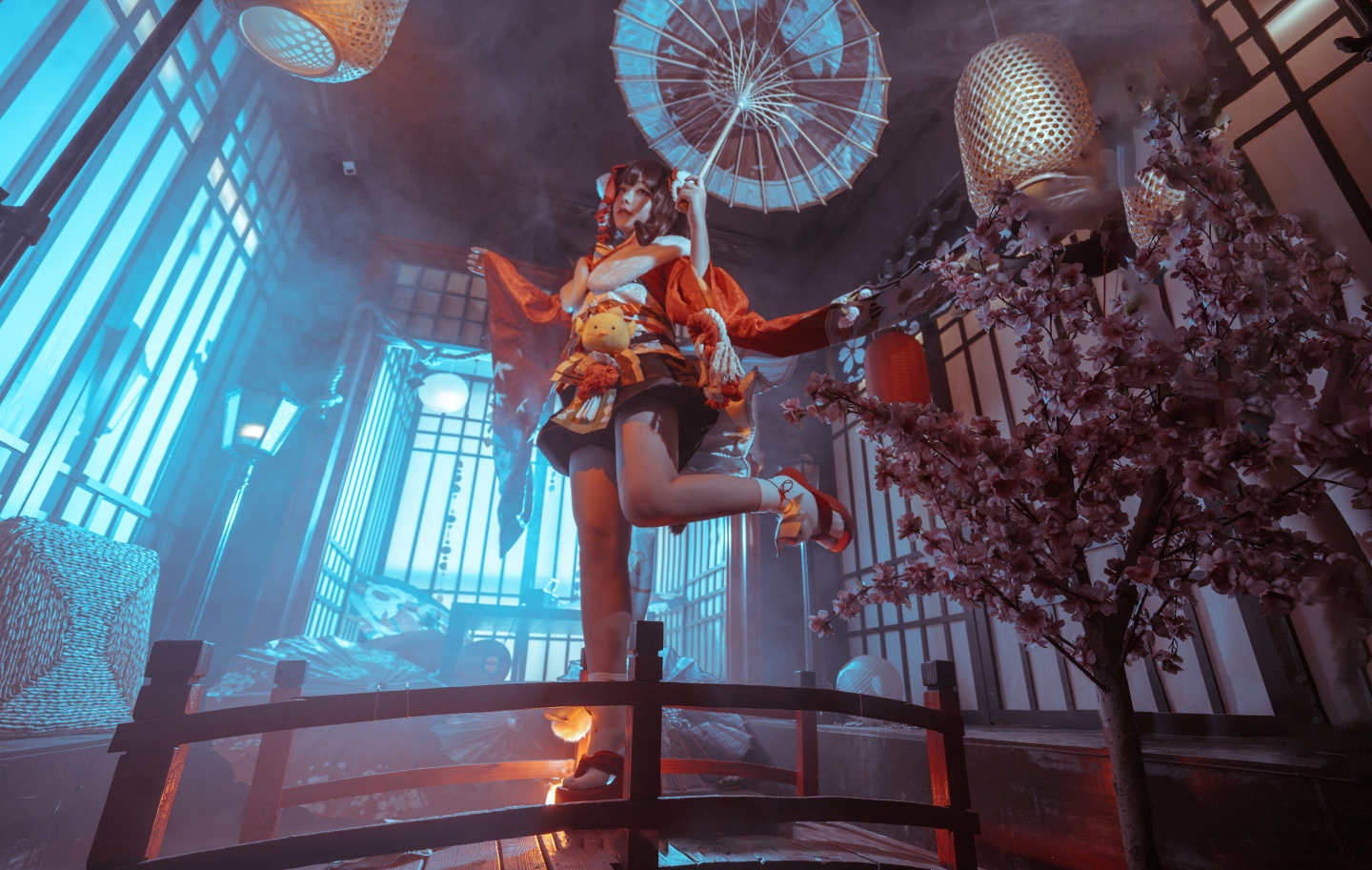 《阴阳师》神乐莺燕鸣樱皮肤cosplay图（CN：旺财大仙EX）-图集侠
