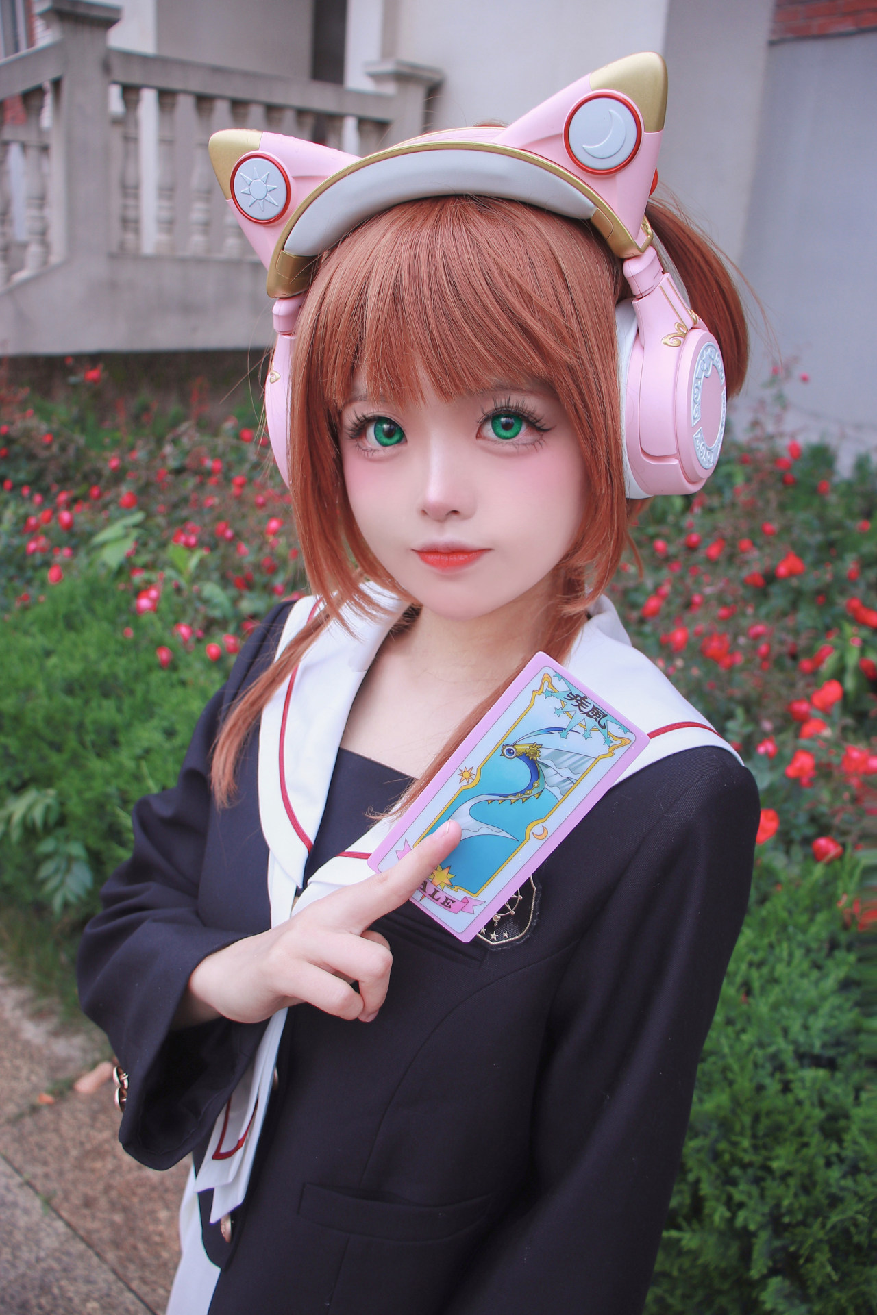 动漫《魔卡少女樱》小樱真人COS图 (CN：小奶糕Milky)-图集侠