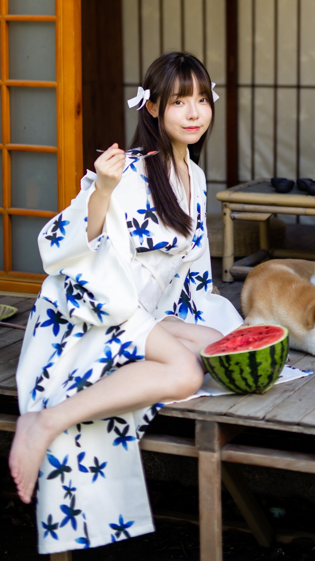 和服写真壁纸｜夏日和服（六味帝皇酱）-泡泡堂
