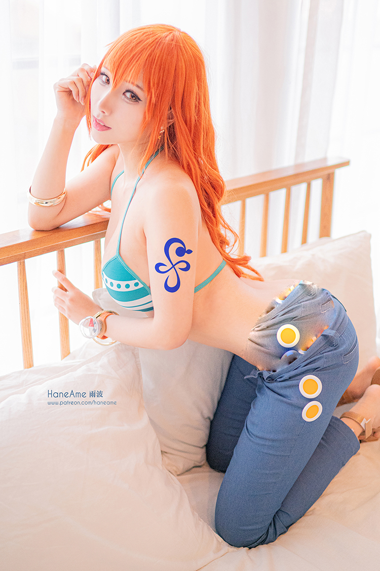 日漫《航海王》娜美泳装COS真人图（cn：雨波_HaneAme）-图集侠
