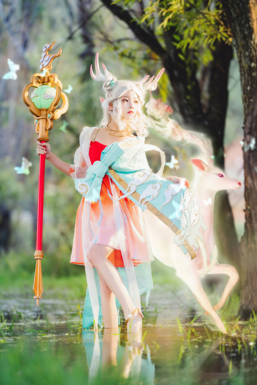 《王者荣耀》瑶 遇见神鹿COS图（CN：桜桃喵）-图集侠