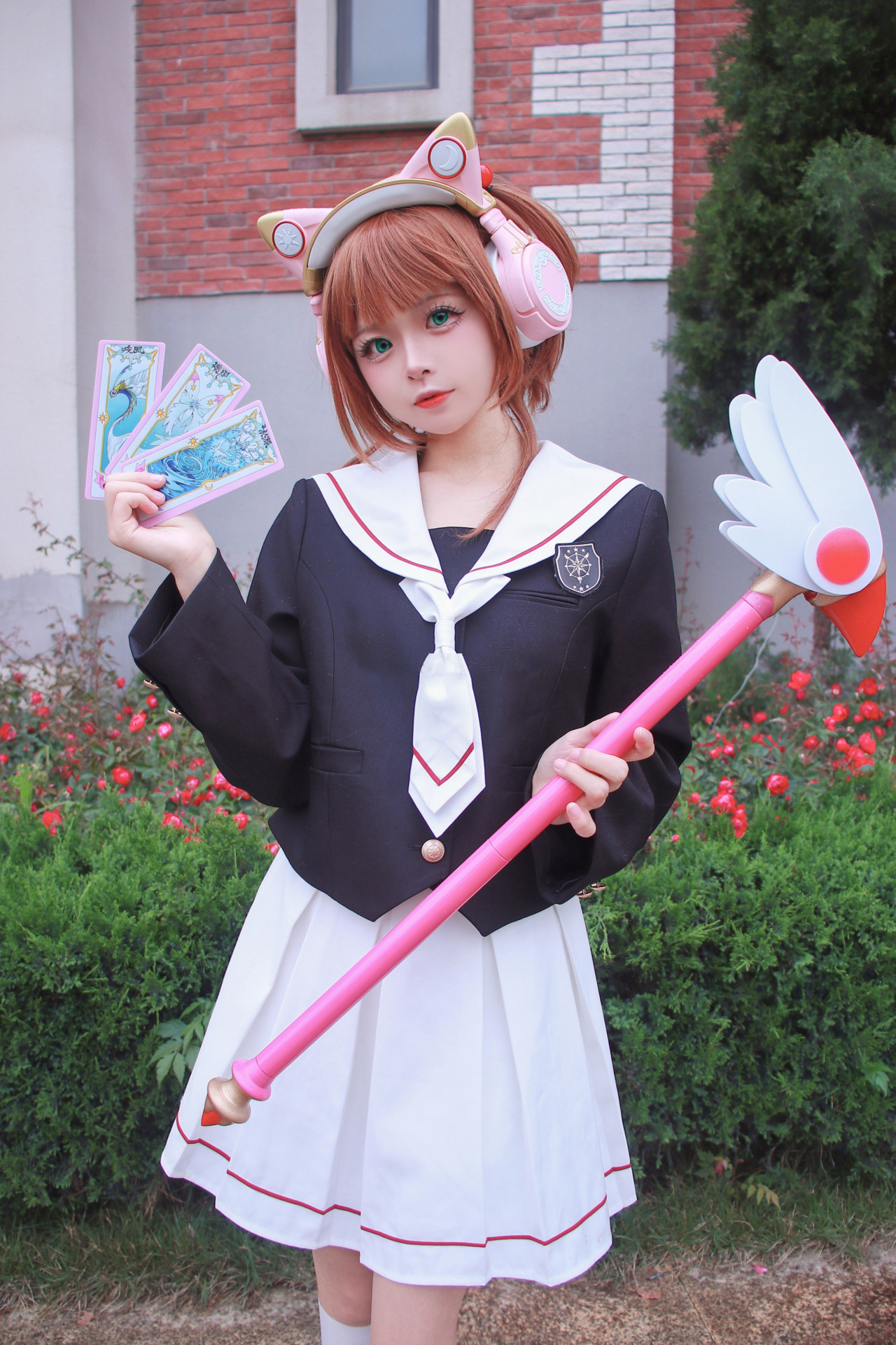 动漫《魔卡少女樱》小樱真人COS图 (CN：小奶糕Milky)-图集侠