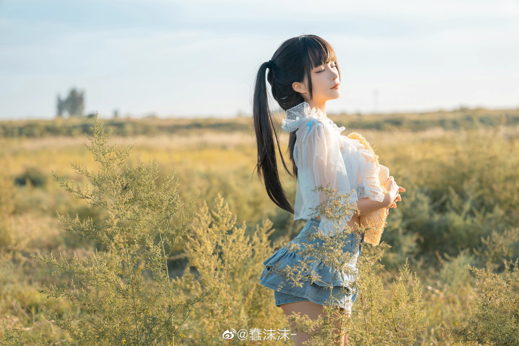 蠢沫沫 迈步在田野中的少女图欣赏-N5次元