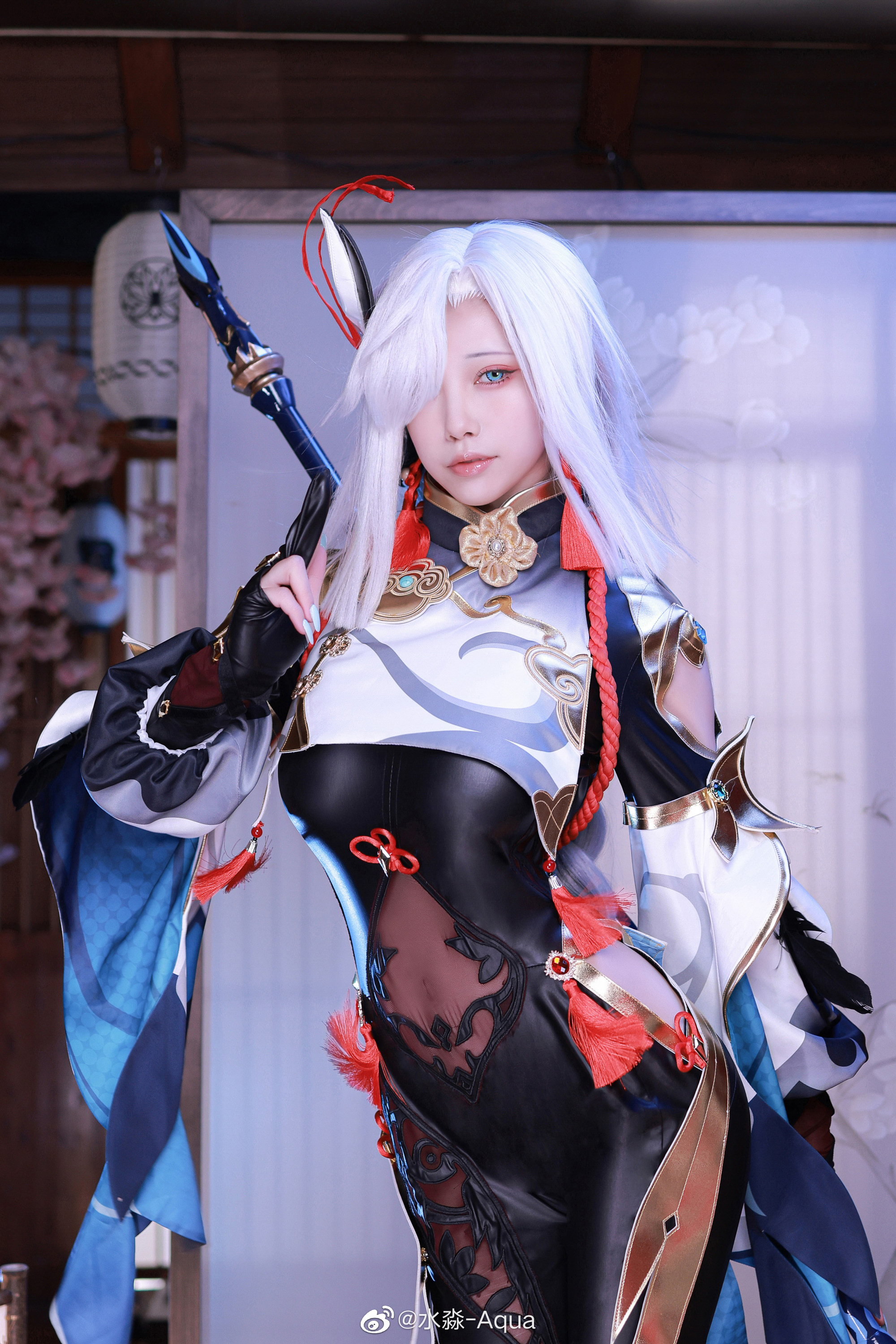 水淼Aqua《原神》申鹤COS 17张真人图-图集侠