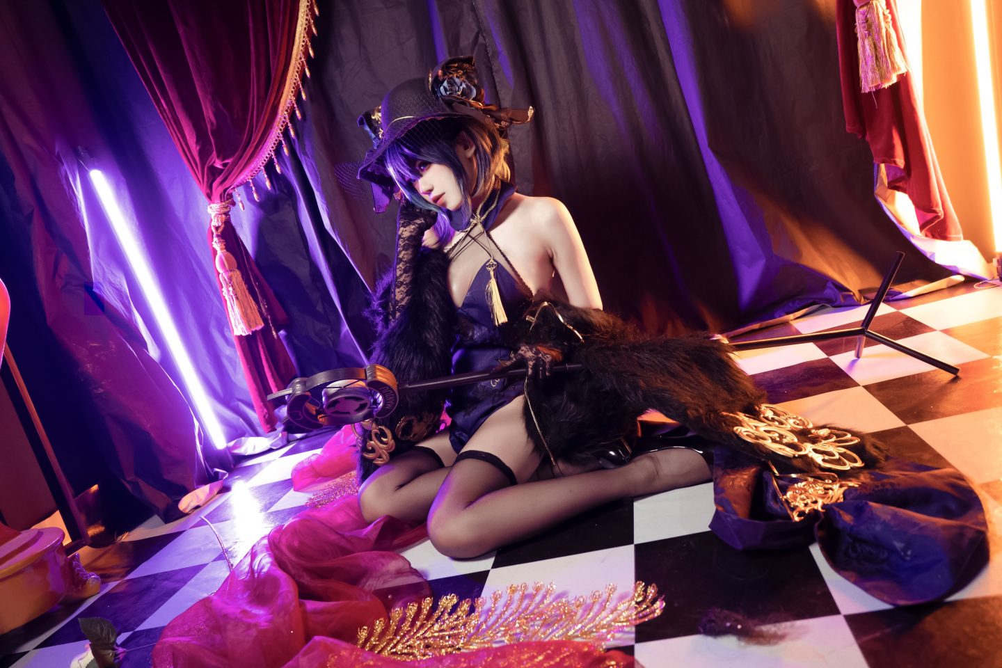 碧海航线 柴郡旗袍 『 音乐绚烂CaitSith 』COS图欣赏-图集侠