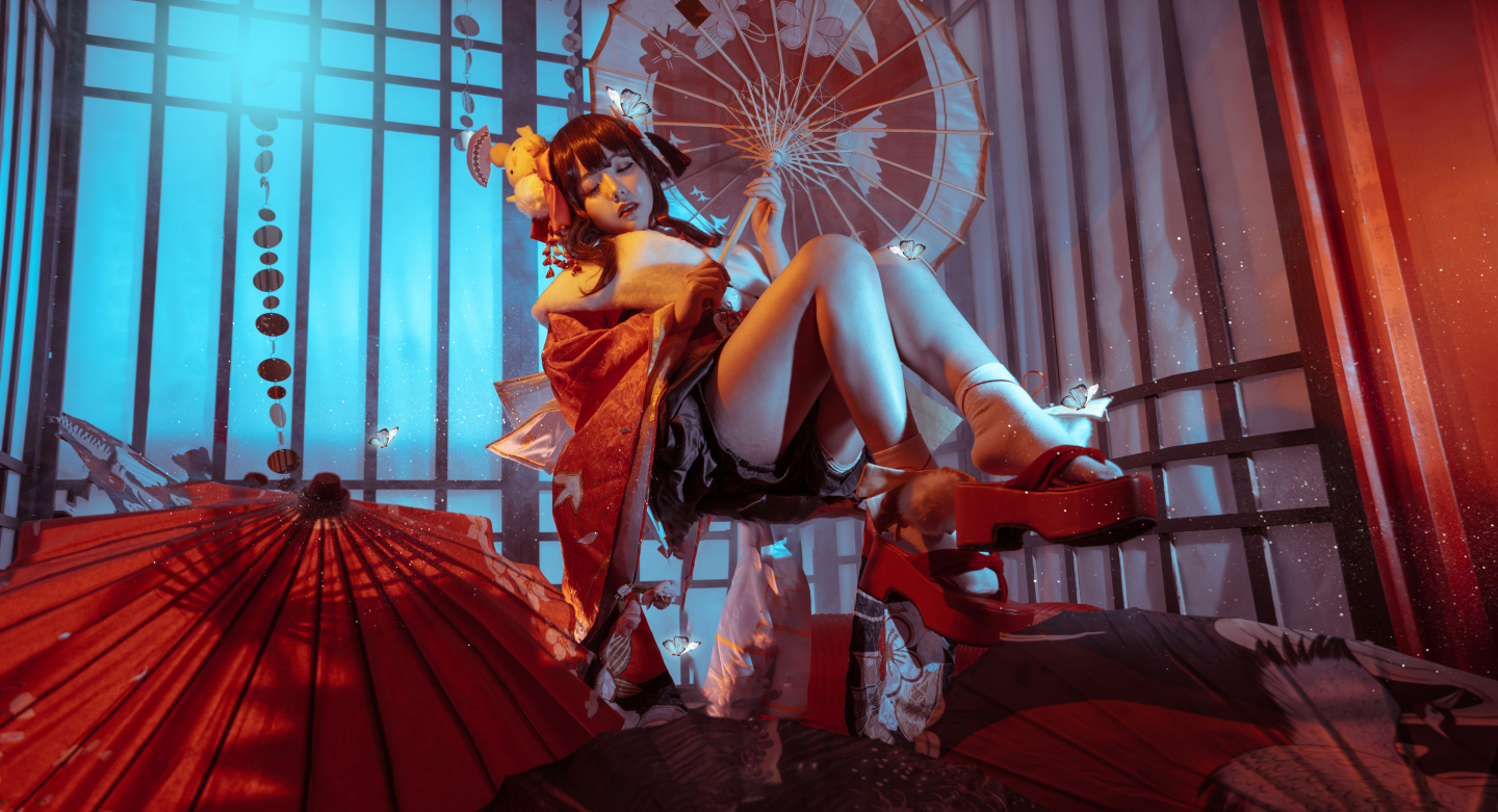 《阴阳师》神乐莺燕鸣樱皮肤cosplay图（CN：旺财大仙EX）-图集侠
