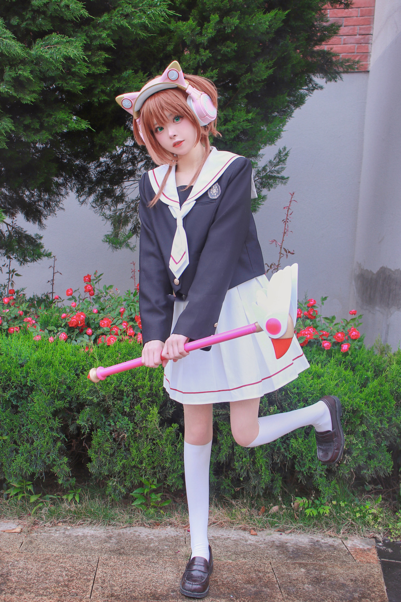 动漫《魔卡少女樱》小樱真人COS图 (CN：小奶糕Milky)-图集侠